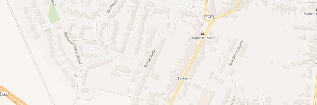 Plan du 9 Rue de Ruhla Ruhlaer Strasse à Escaudain