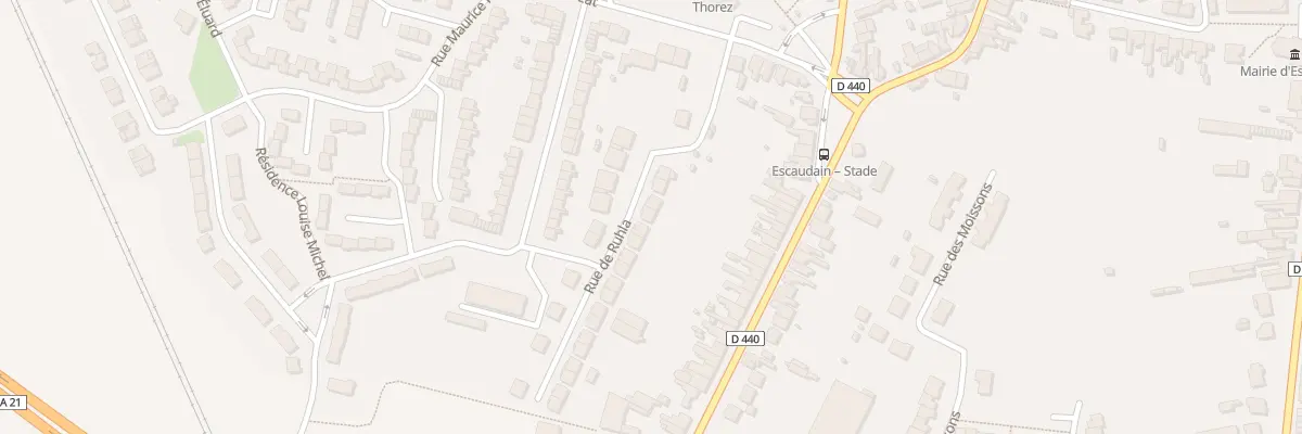 Plan du 7 Rue de Ruhla Ruhlaer Strasse à Escaudain