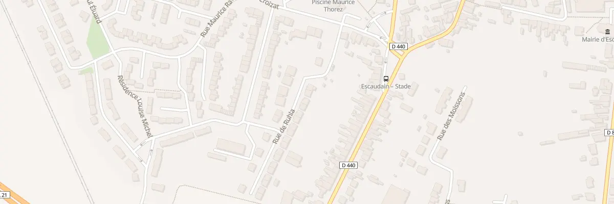 Plan du 5 Rue de Ruhla Ruhlaer Strasse à Escaudain