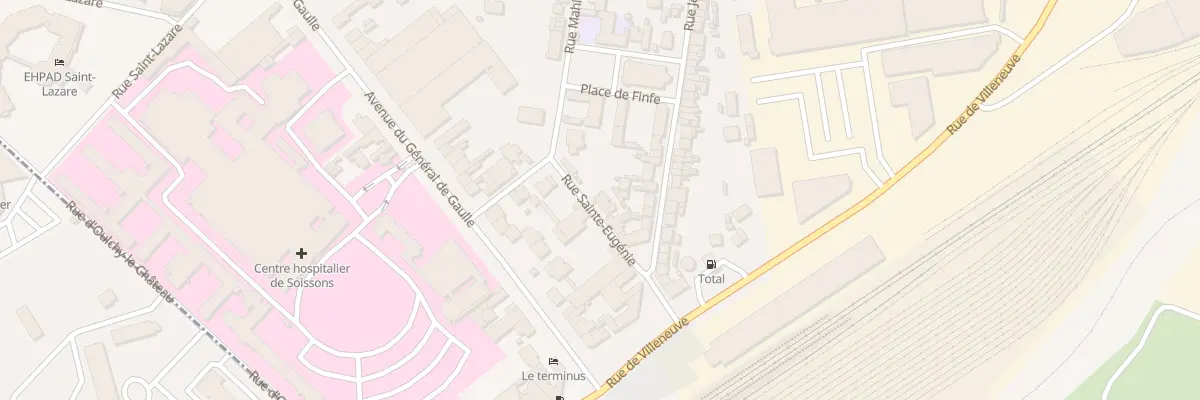 Plan du 1 Rue Sainte Eugénie à Soissons
