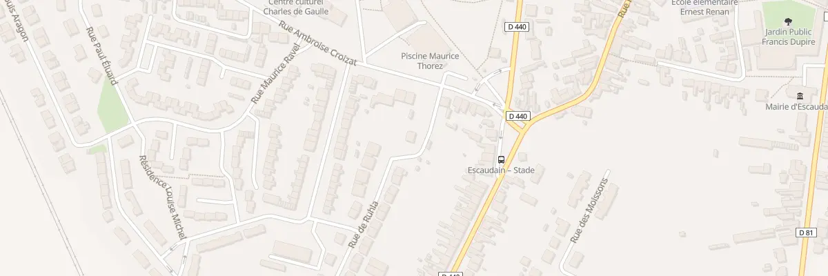 Plan du 2 Rue de Ruhla Ruhlaer Strasse à Escaudain