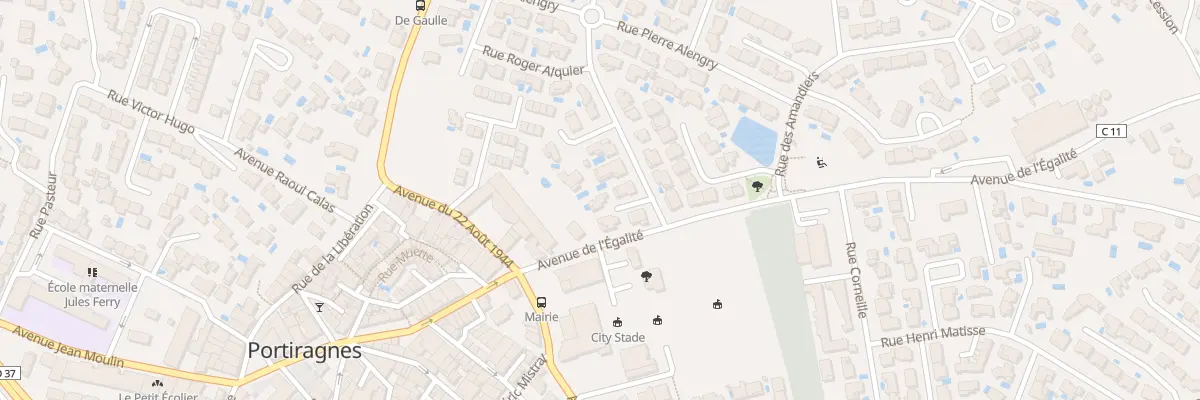 Plan du 6 Rue René Glaussel à Portiragnes