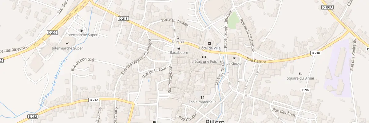 Plan du 6 Rue Saint-Jacques à Billom