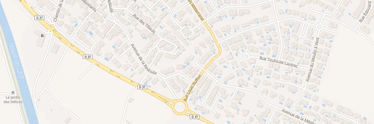Plan du 12 Rue Louis Buffon à Portiragnes
