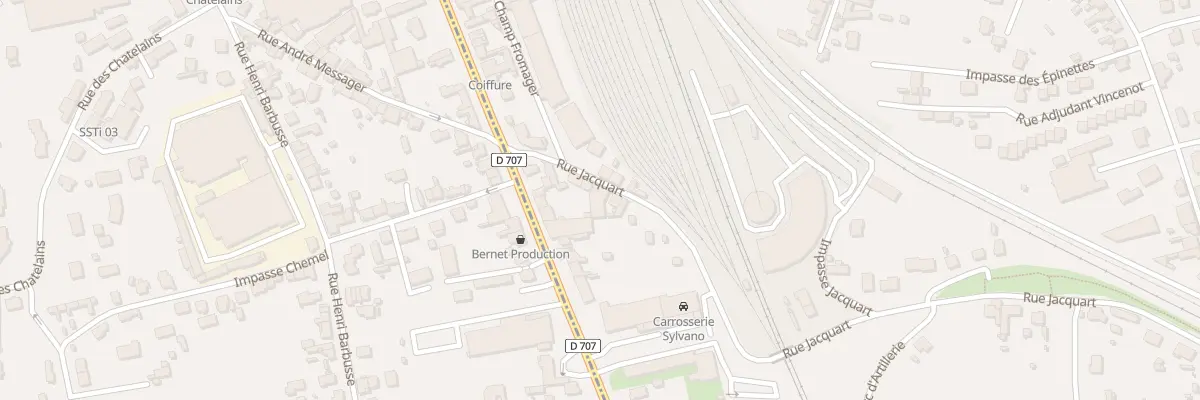 Plan du 7 Rue Jacquart à Yzeure