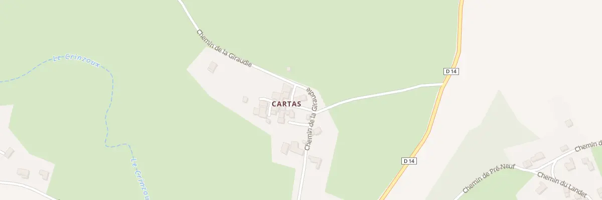 Plan du 88 Cartas à Sallèdes