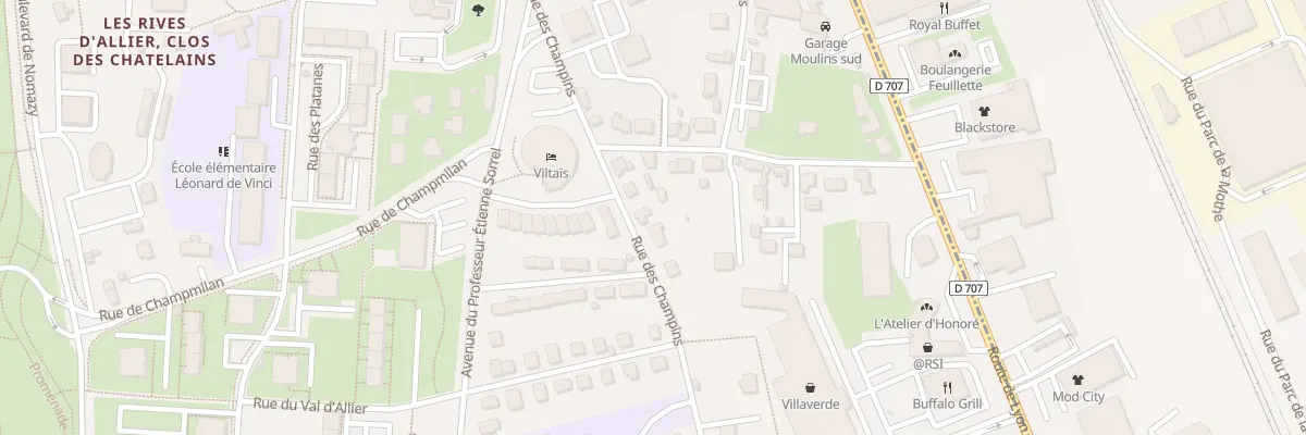 Plan du 6 Rue des Champins à Moulins