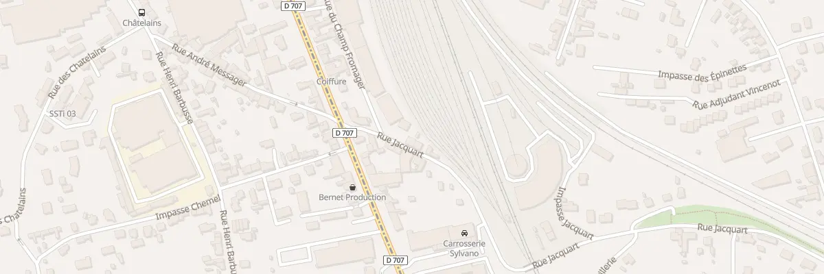 Plan du 8 Rue Jacquart à Yzeure