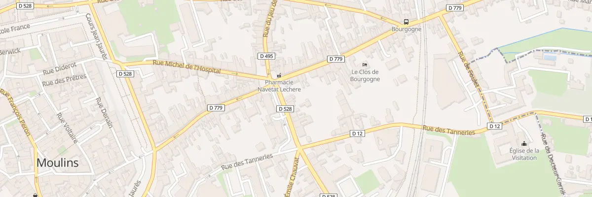 Plan du 12 Rue du Cerf - Volant à Moulins