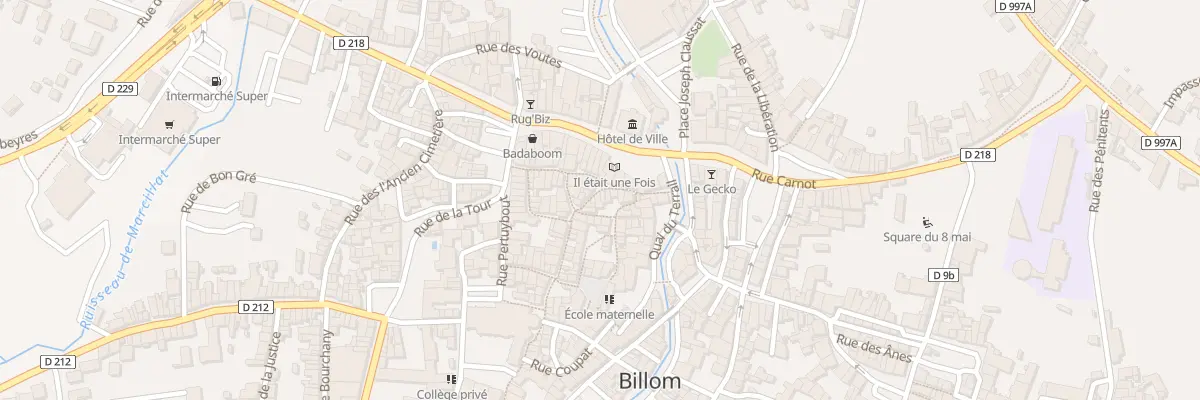 Plan du 9007 Rue des Boucheries à Billom