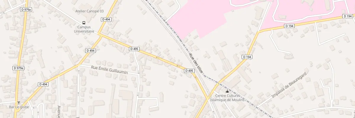 Plan du 74 Rue des Geais à Moulins
