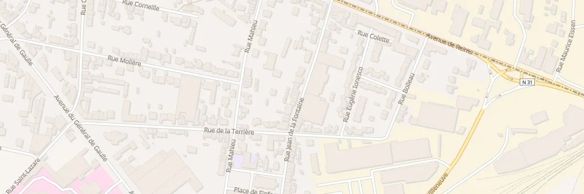 Plan du 26 Rue Jean de la Fontaine à Soissons