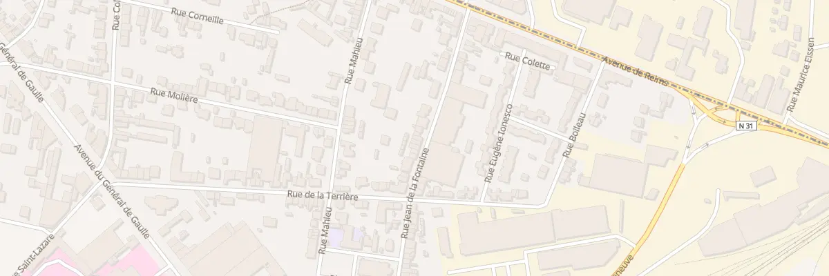 Plan du 22 Rue Jean de la Fontaine à Soissons