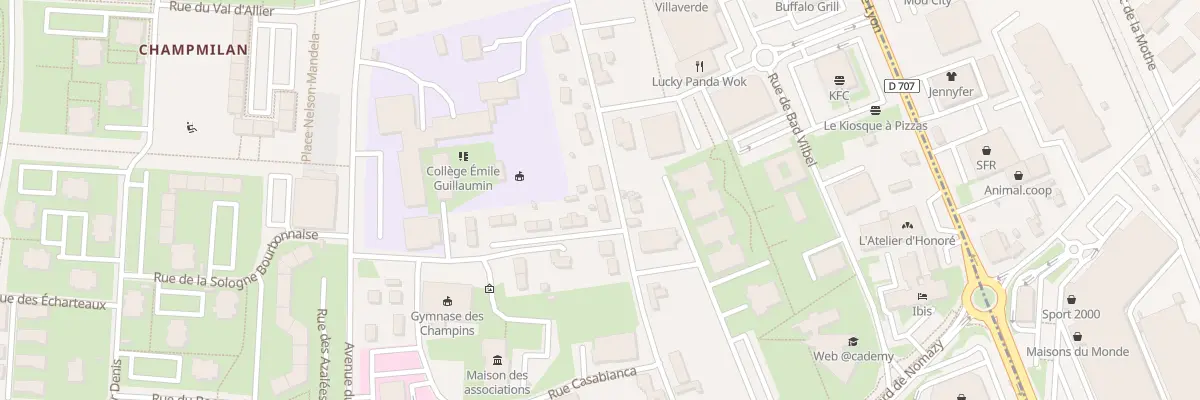 Plan du 27 Rue des Champins à Moulins