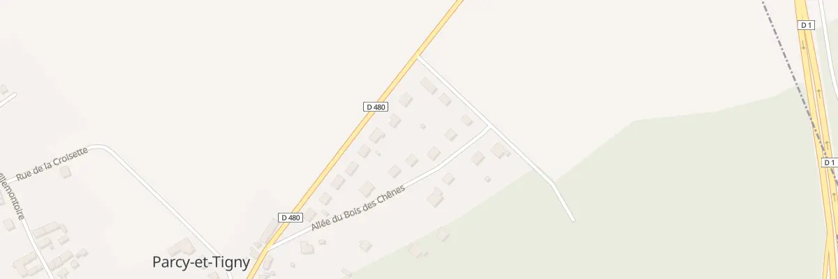 Plan du 8 All du Bois des Chênes à Parcy-et-Tigny