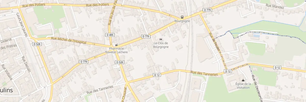 Plan du 77 Rue de Bourgogne à Moulins