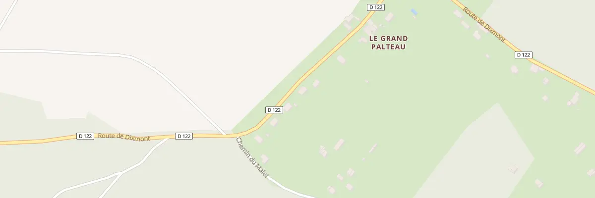 Plan du 2B Rte de Dixmont (Grand Palteau) à Armeau