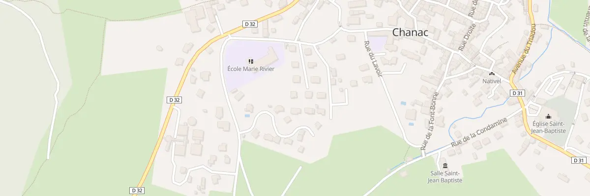 Plan du 8 Rue Lucie Aubrac à Chanac