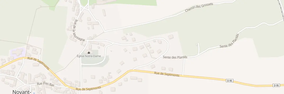 Plan du 11 Rue de la Montagne Noyant et A à Bernoy-le-Château