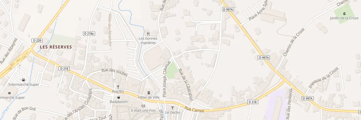 Plan du 20 Rue de la Libération à Billom