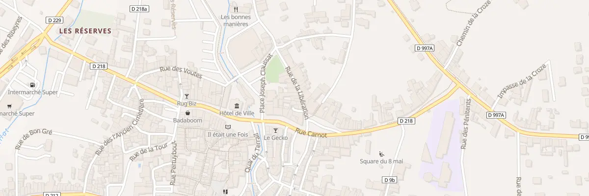 Plan du 5 Rue de la Libération à Billom