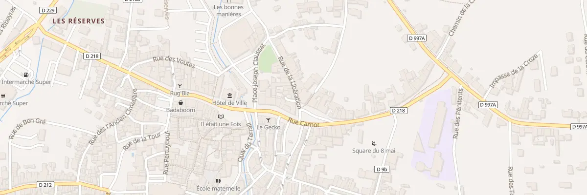 Plan du 1 Rue de la Libération à Billom