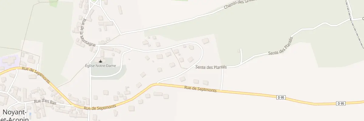 Plan du 5 Rue de la Montagne Noyant et A à Bernoy-le-Château