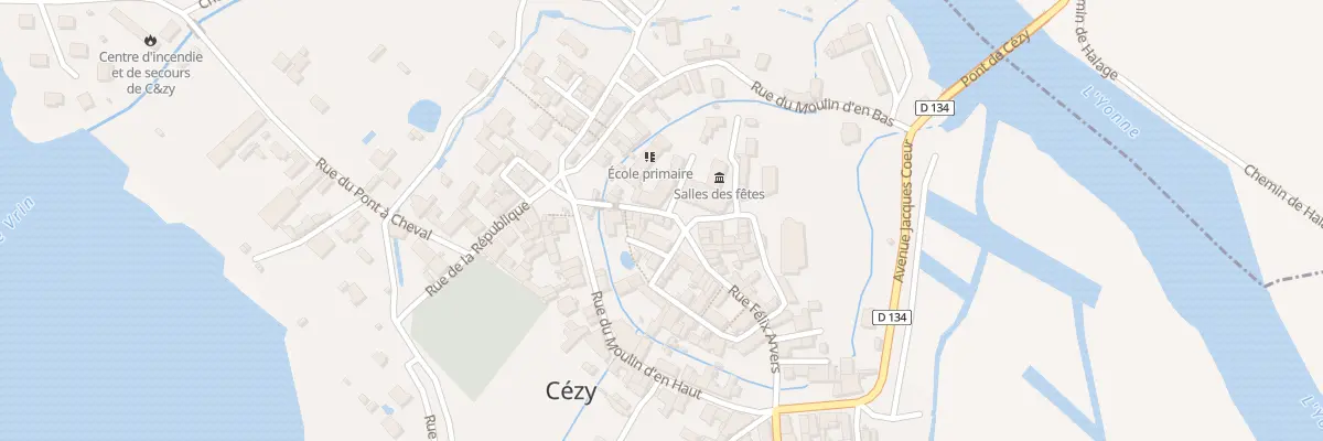 Plan du 1 Rue de la Mairie à Cézy