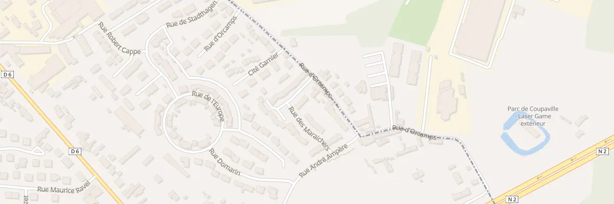 Plan du 2 Rue des Maraîchers à Belleu