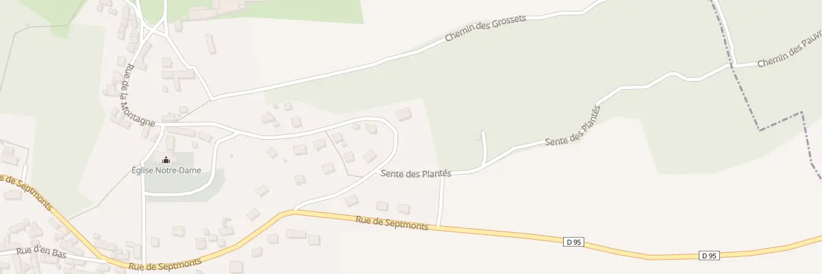 Plan du 4 Rue de la Montagne Noyant et A à Bernoy-le-Château