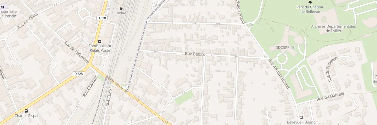 Plan du 16 Rue Berlioz à Yzeure