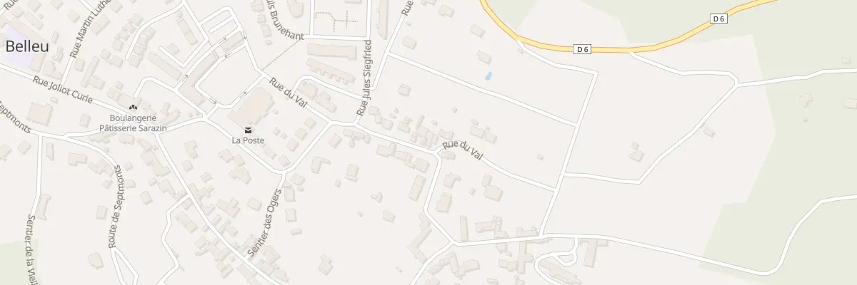 Plan du 25 Rue du Val à Belleu