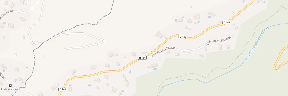 Plan du 1451 Rte de Lodève à Fozières