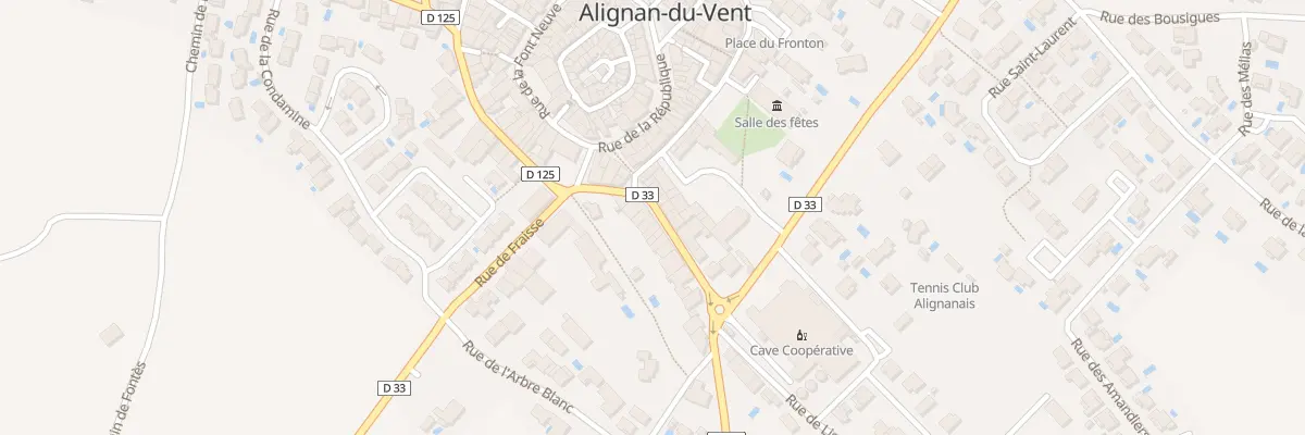 Plan du 16 Rue de la Glacière à Alignan-du-Vent