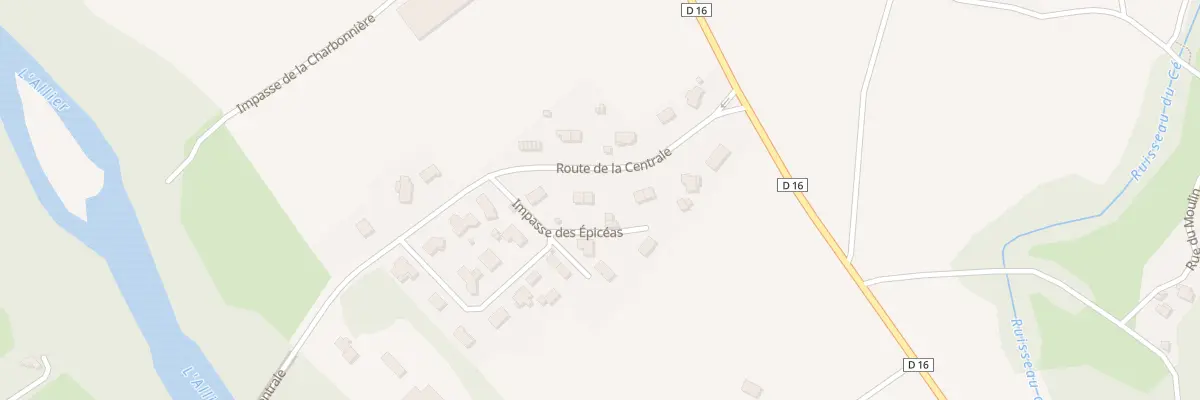 Plan du 7 Rte de la Centrale à Vézézoux