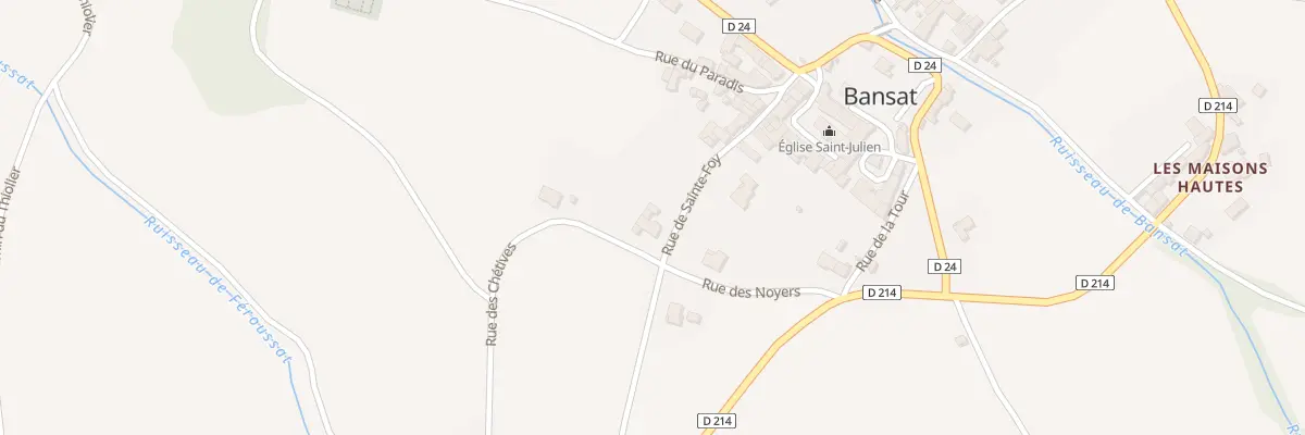Plan du 2 Rue des Chetives Bansat à Bansat