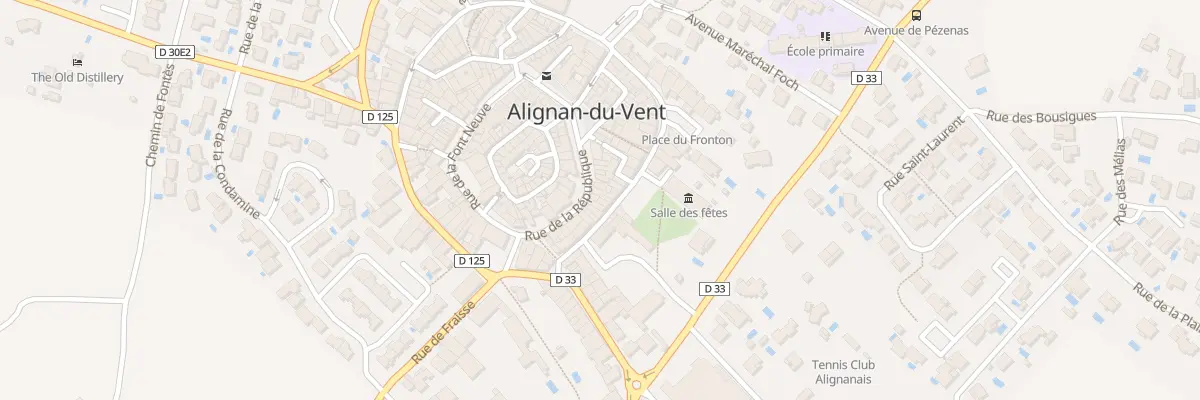 Plan du 19 Rue de la République à Alignan-du-Vent