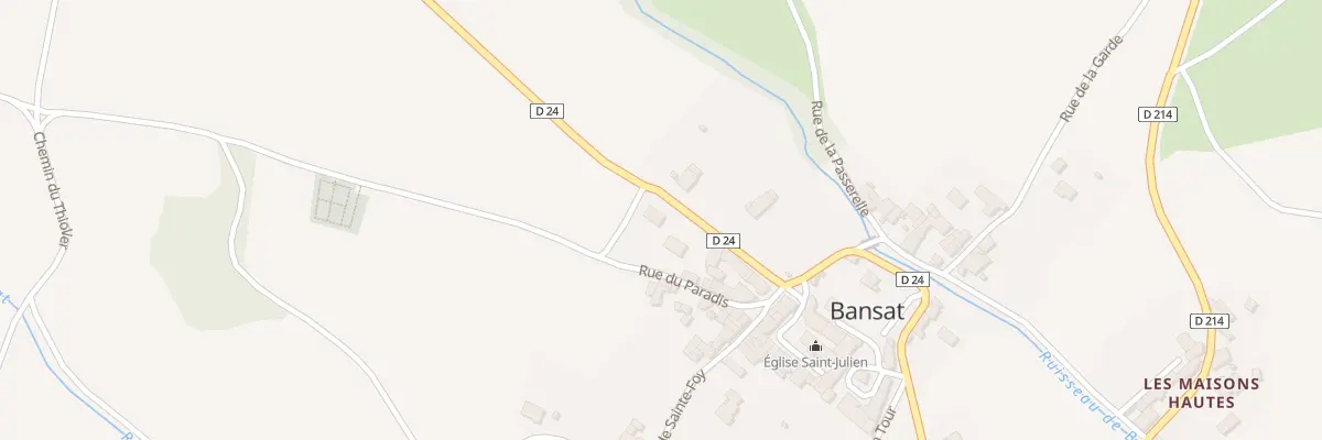 Plan du 9 Rue de Vinzelle à Bansat