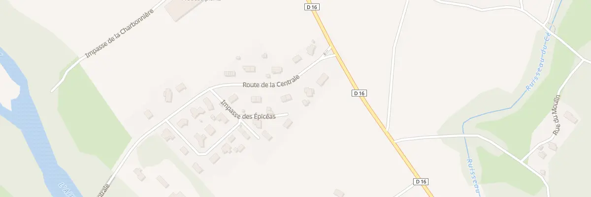 Plan du 3 Rte de la Centrale à Vézézoux