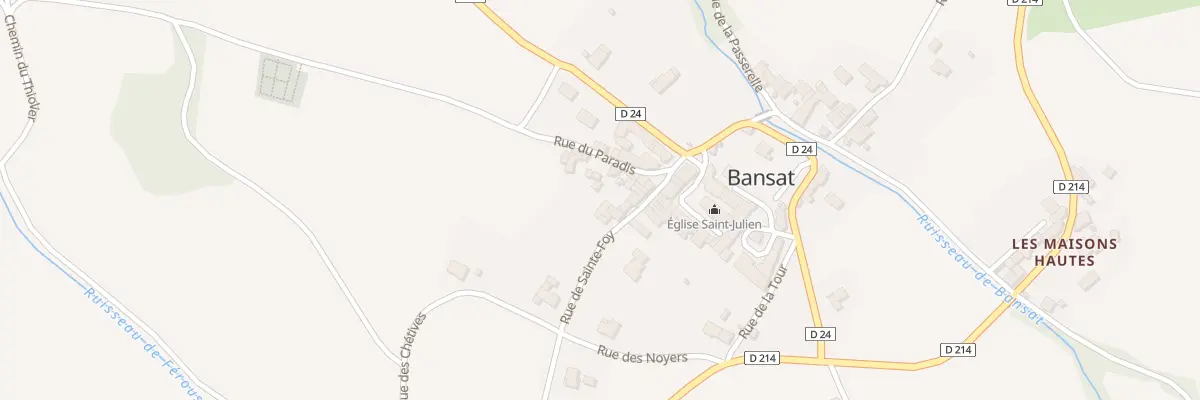 Plan du 12 Rue de Saint Foy à Bansat
