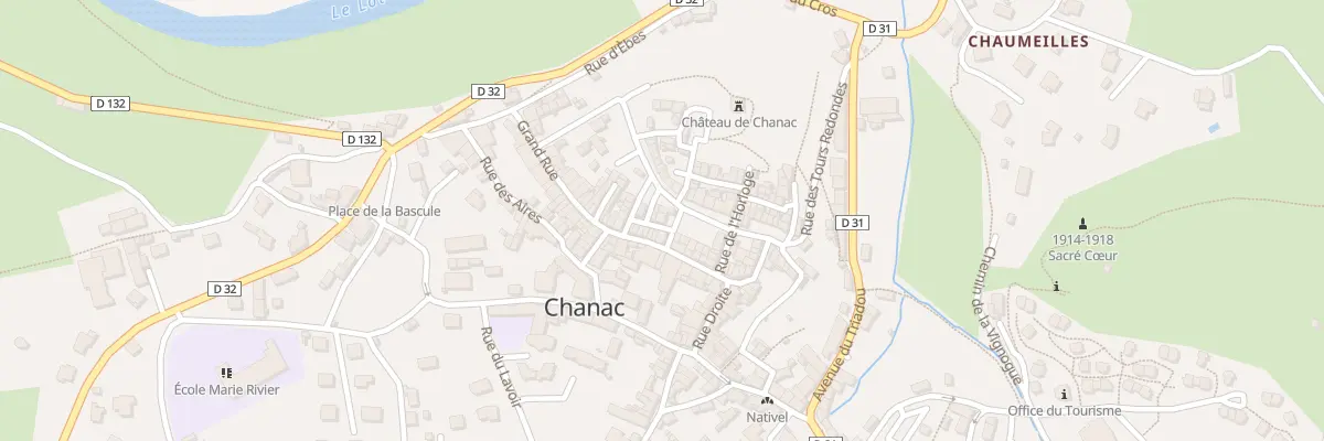 Plan du 2 Pl du Plô à Chanac