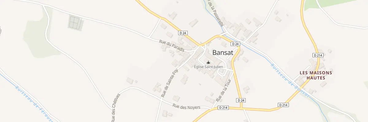 Plan du 10 Rue de Saint Foy à Bansat