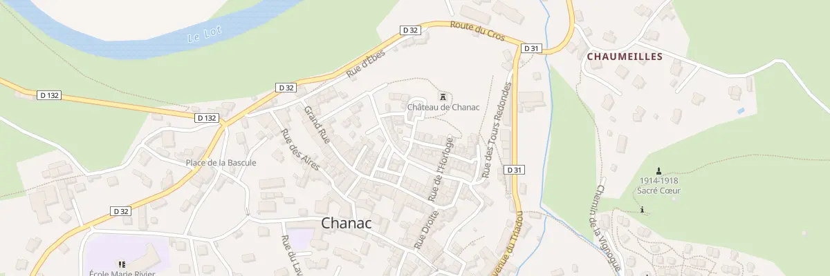Plan du 10 Rue de la Ville à Chanac