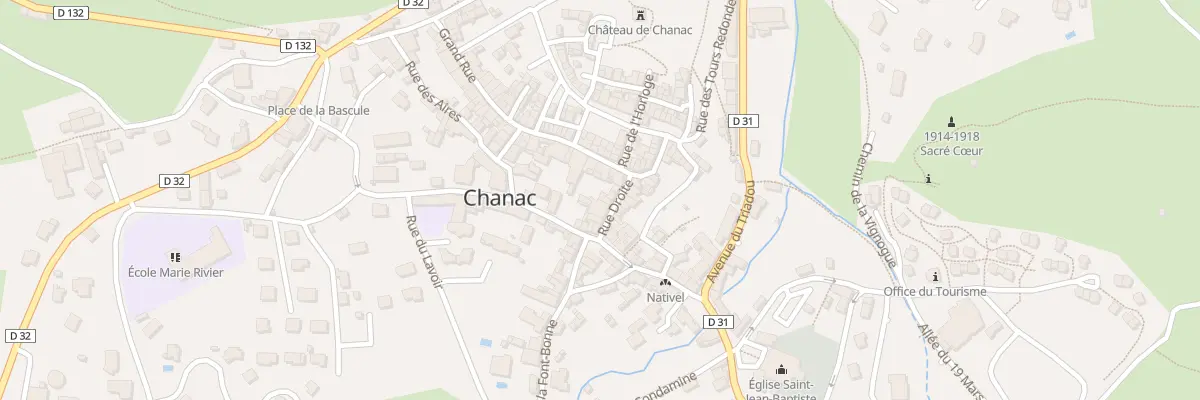 Plan du 7 Rue Droite à Chanac