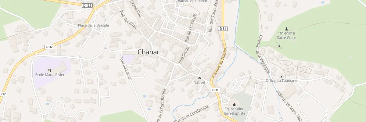 Plan du 12 Rue Droite à Chanac