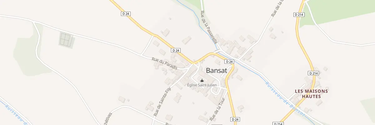 Plan du 2 Rue de Saint Foy à Bansat