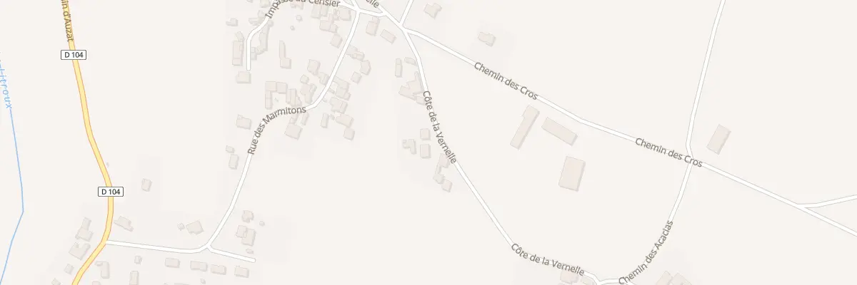 Plan du 30 Côte de la Vernelle à Culhat