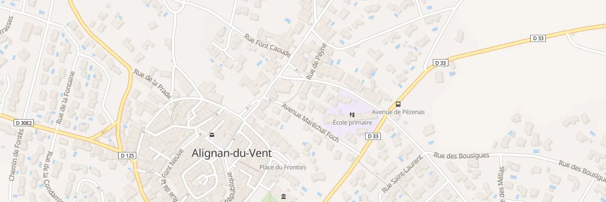 Plan du 1 Av Maréchal Foch à Alignan-du-Vent