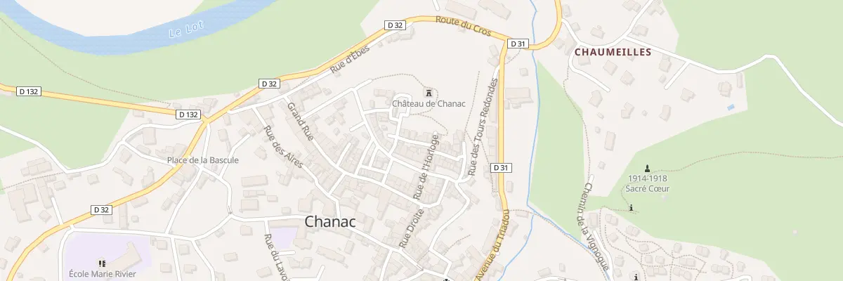 Plan du 2 Rue de la Ville à Chanac