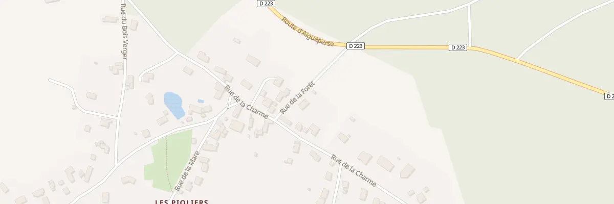 Plan du 2 Rue de la Foret Les Pioliers à Villeneuve-les-Cerfs